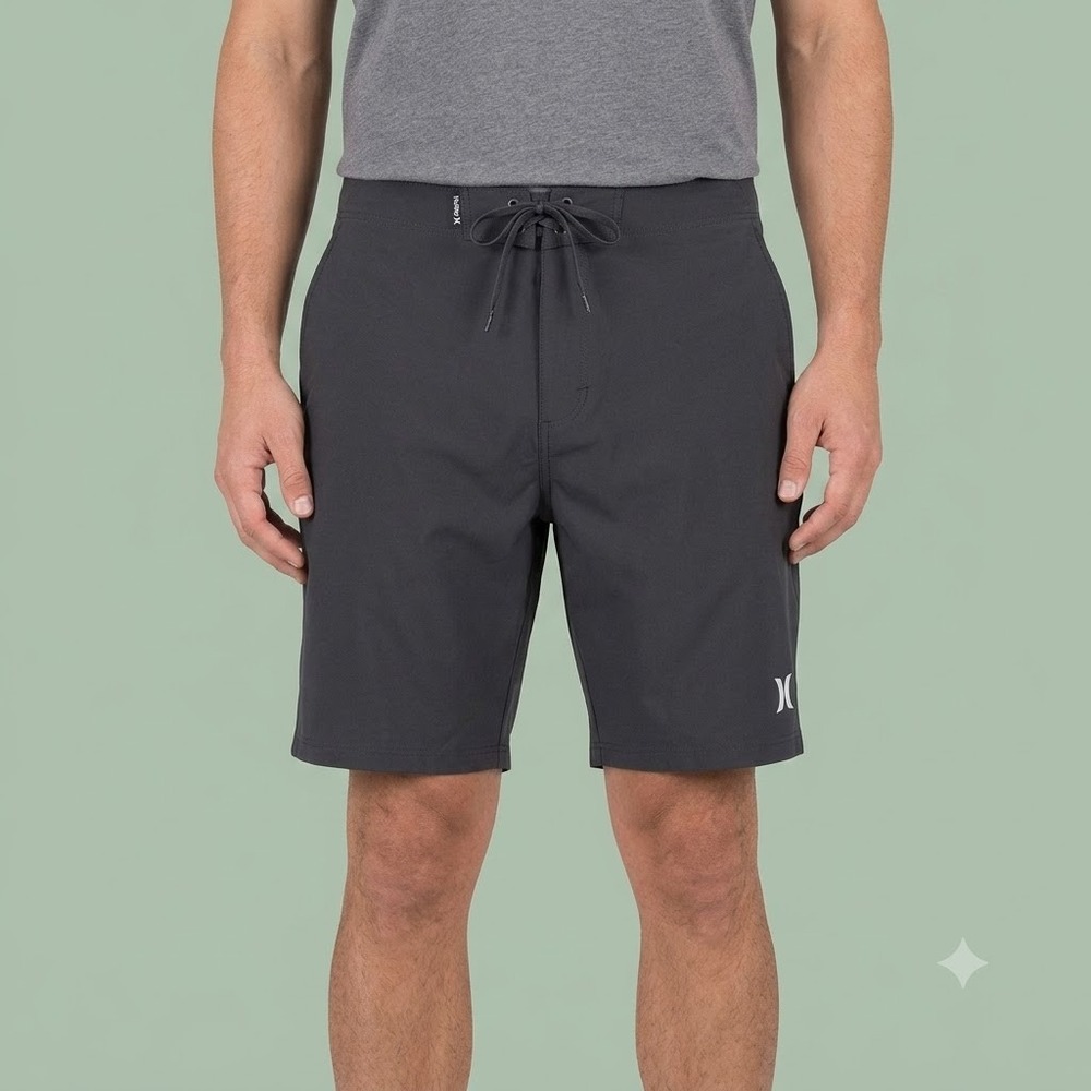 Hurley Phantom Boardshorts Men's 36‎ Black Stretch Zip Pocket Surf